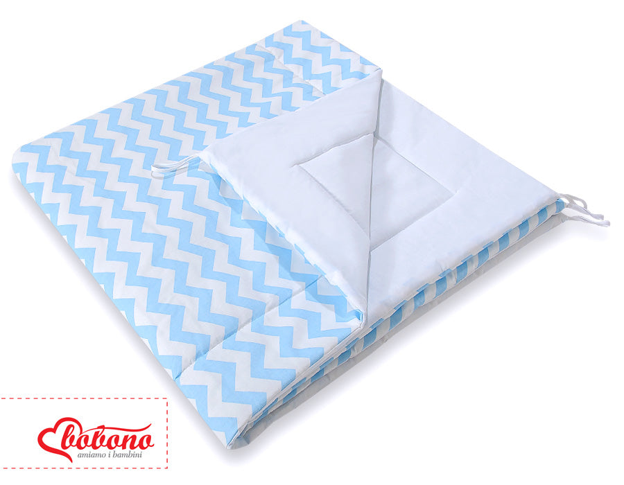 Double-sided teepee playmat- White dots on turquoise