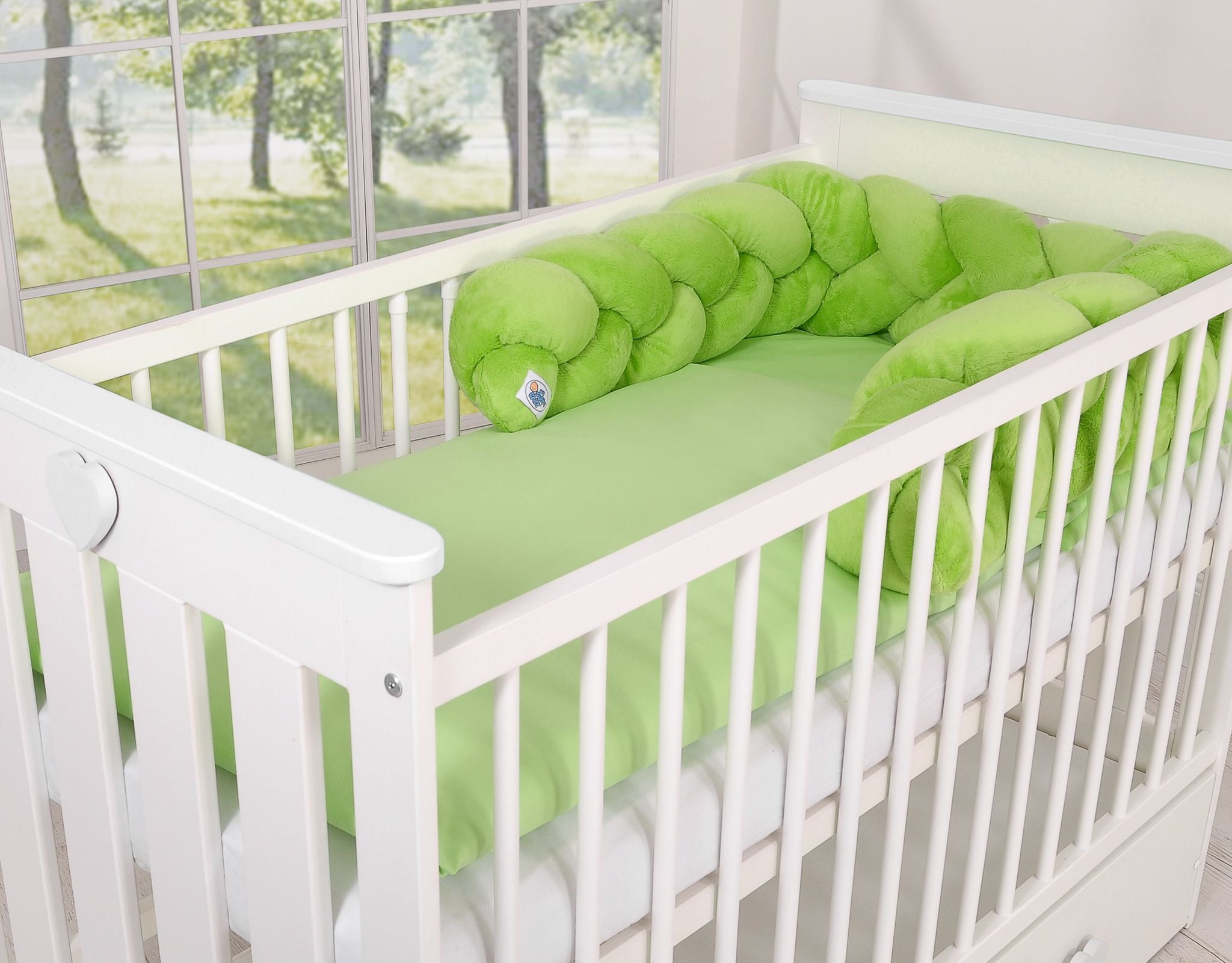 Knot bumper minky 180cm- green