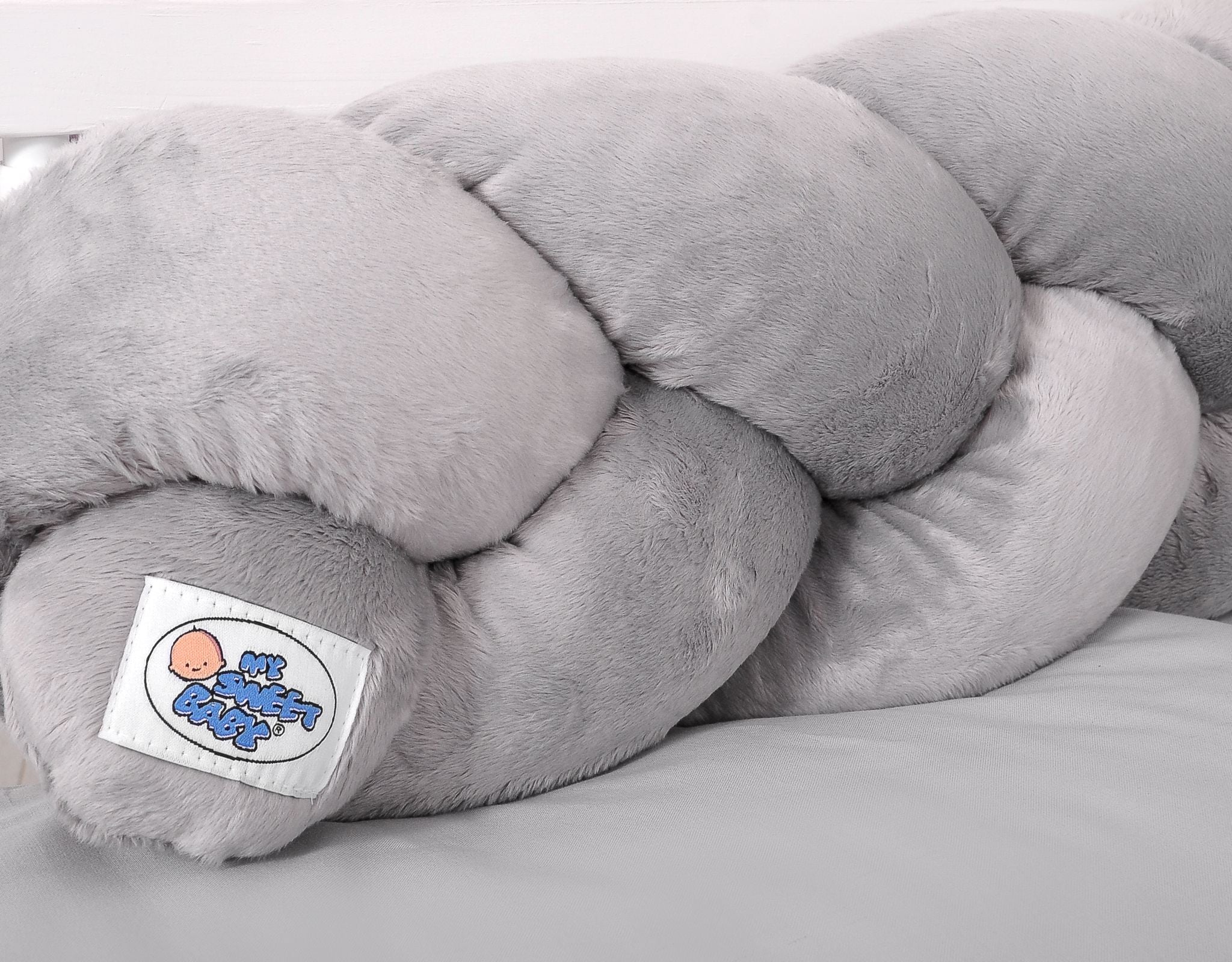 Knot bumper minky 180cm- gray