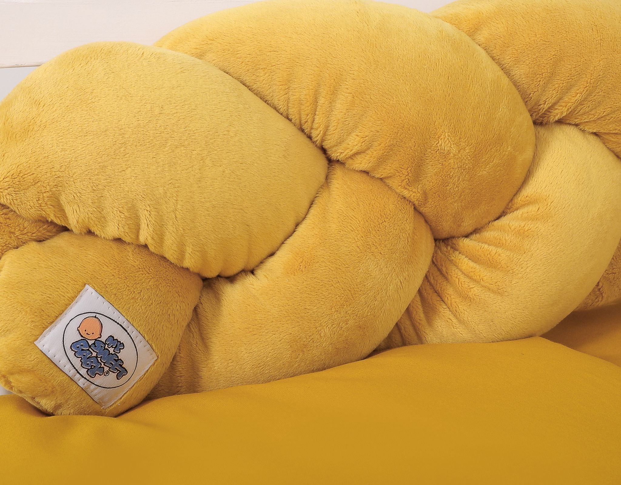 Knot bumper minky 180cm- honey yellow