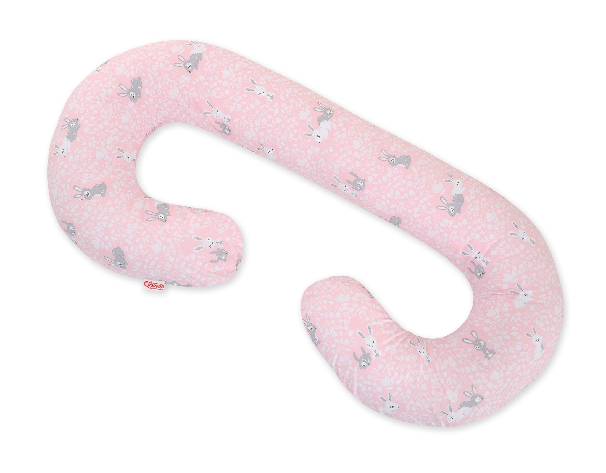 Maternity Support Pillow C, removable pillowcase - Pink rabbits