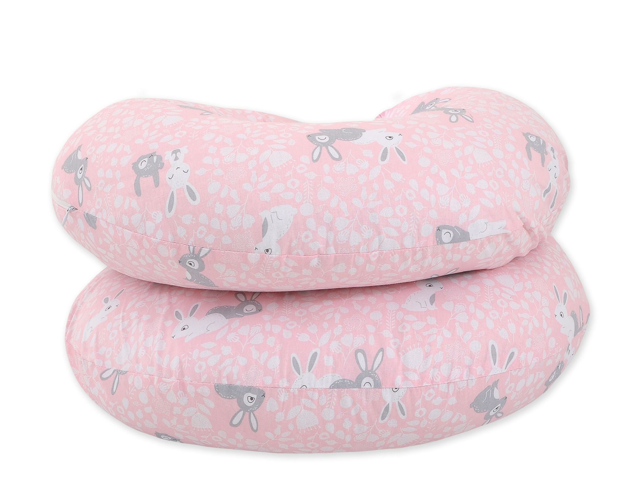 Maternity Support Pillow C, removable pillowcase - Pink rabbits