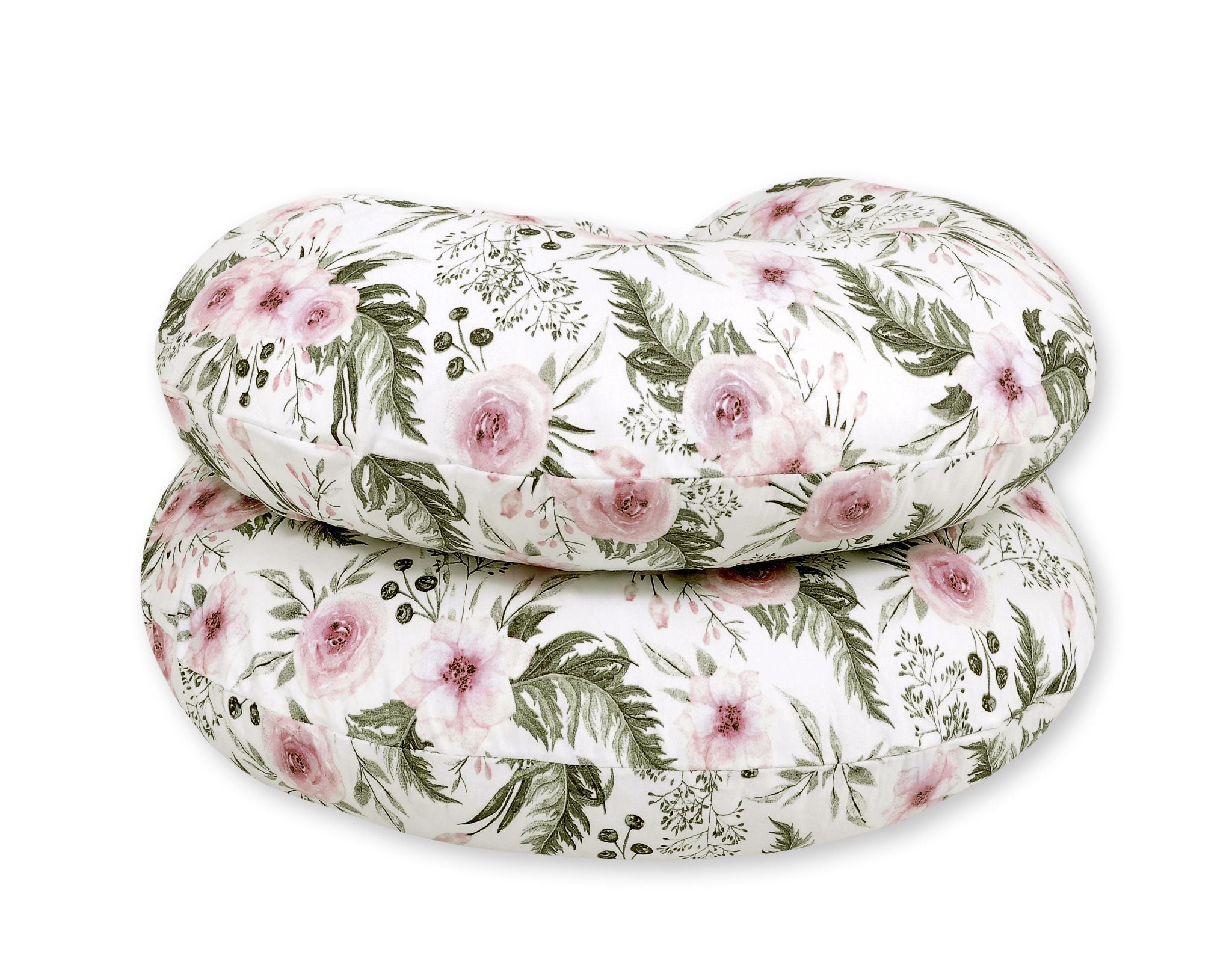 Maternity Support Pillow C, removable pillowcase - peony flower pink