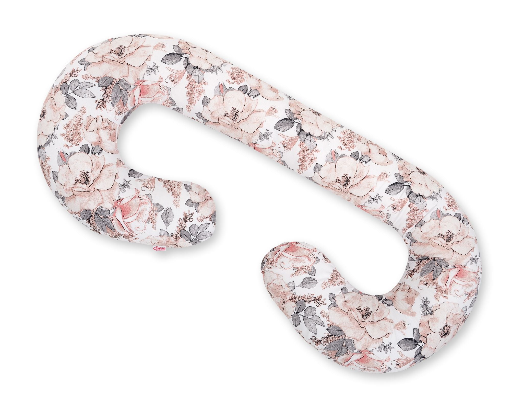 Maternity Support Pillow C, removable pillowcase - sepia roses