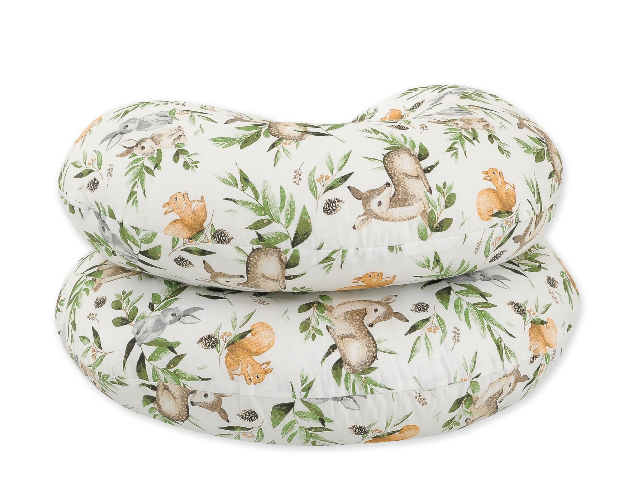 Maternity Support Pillow C, removable pillowcase - Woodland green