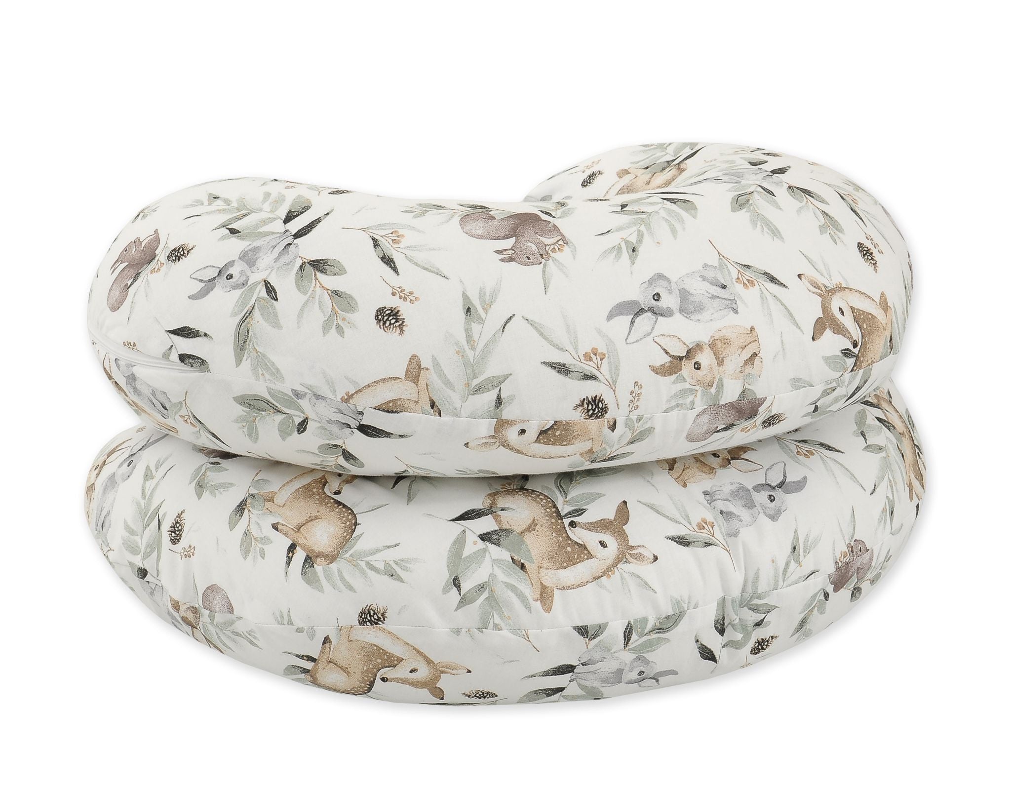 Maternity Support Pillow C, removable pillowcase - Woodland olive
