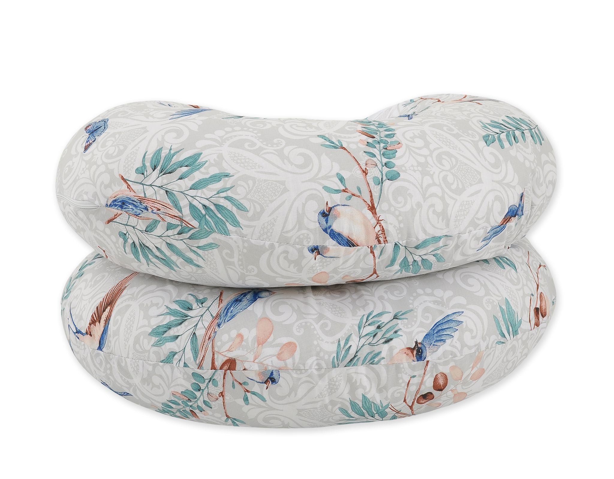 Maternity Support Pillow C, removable pillowcase - Blue birds