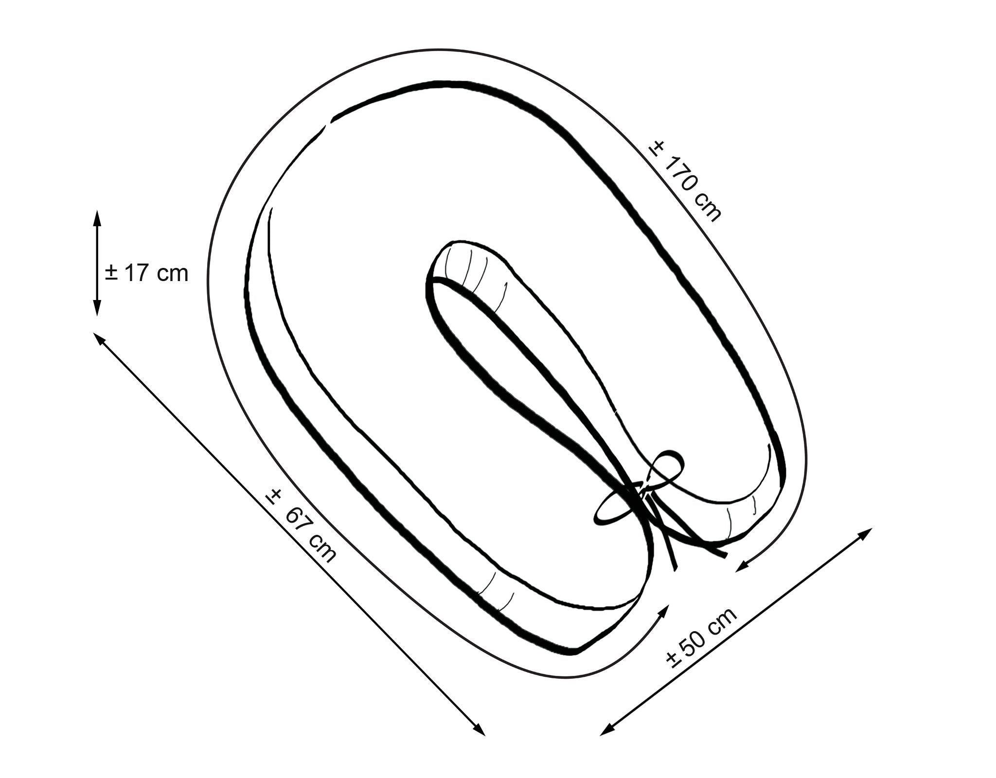 Multifunctional pregnancy pillow Longer - White polka dots on beige