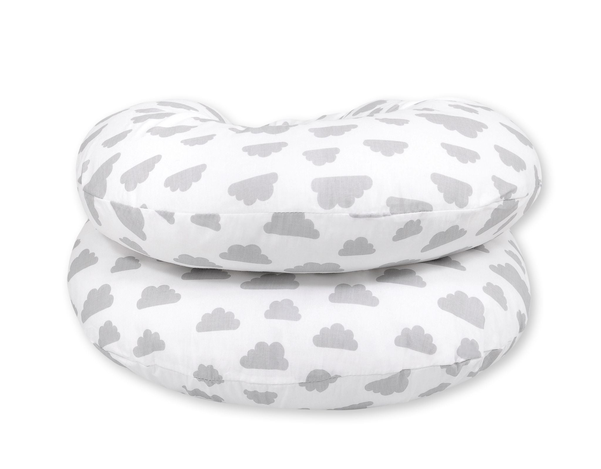 Maternity Support Pillow C, removable pillowcase - clouds gray