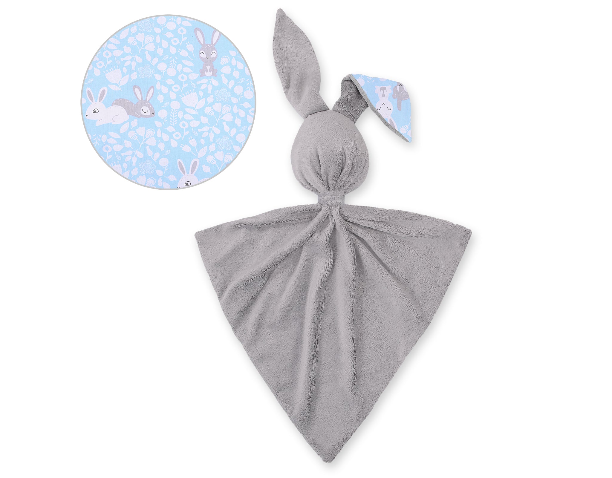 Cuddly rabbit double-sided- Chevron grey