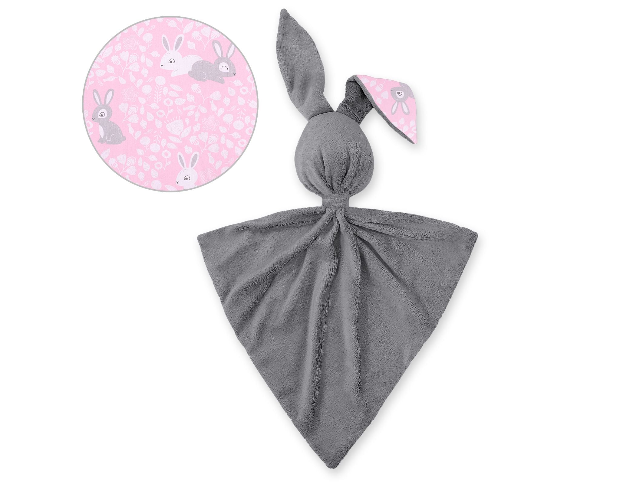 Cuddly rabbit double-sided- Chevron grey