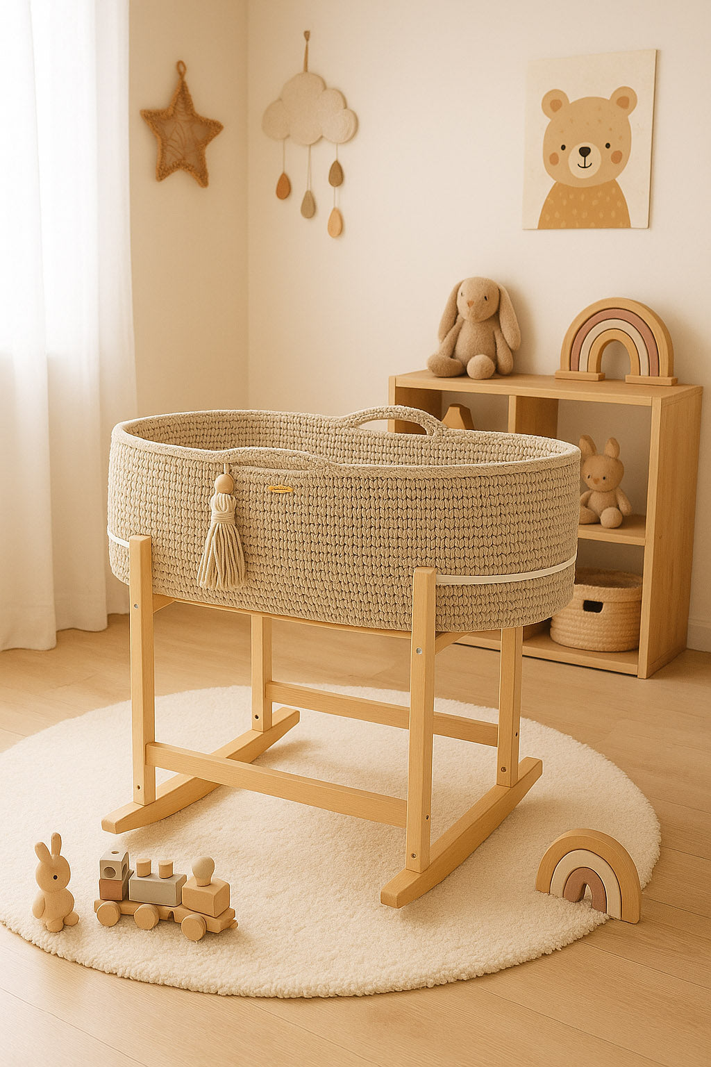 Moses Basket BOHO with Cradle