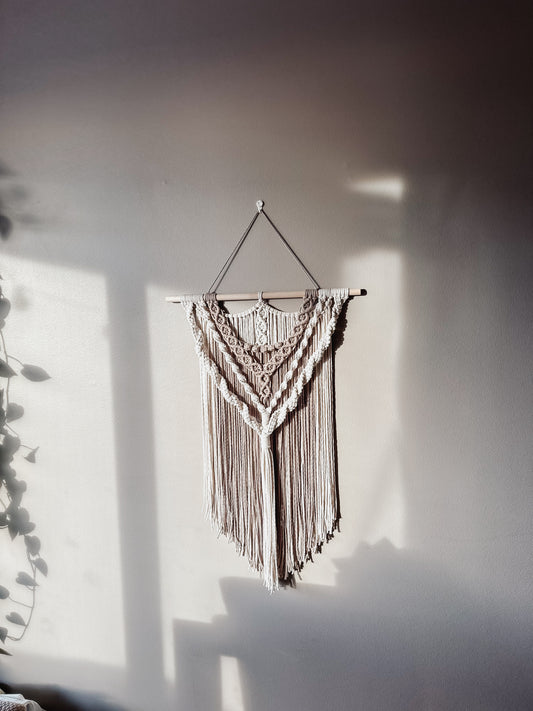 Macrame braid wall hanging