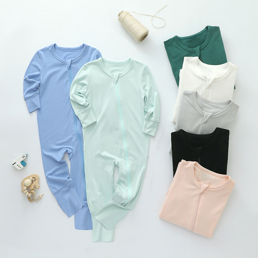 Two-Way Zipper Romper with Hat (Unisex, 7 Colors)