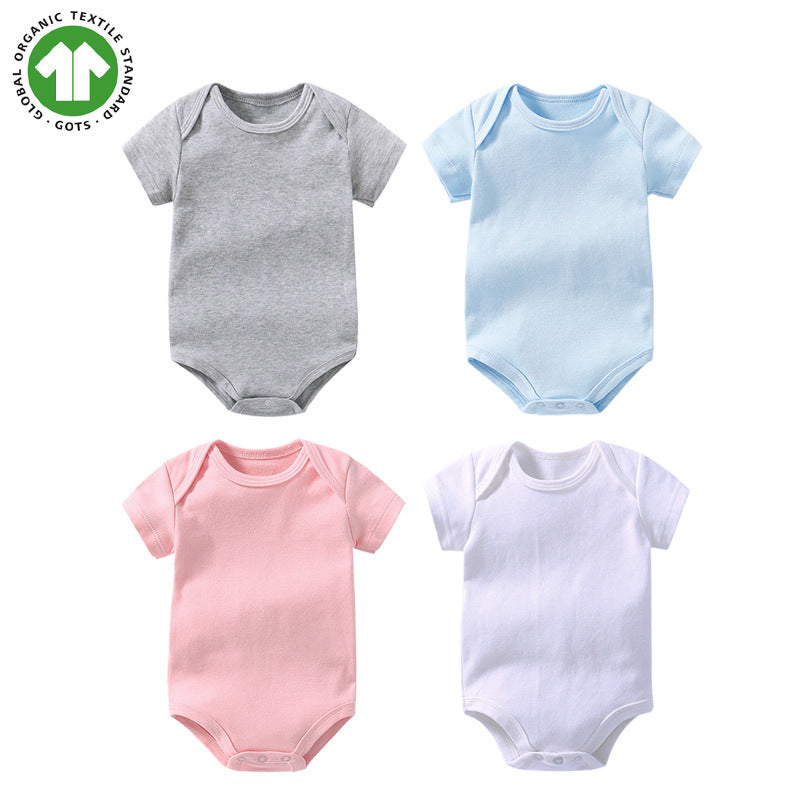 Multicolor Baby Wrap Romper – INS Style Summer Suit with Triangle Hat