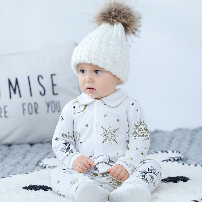 Soft Cotton Baby Romper – Cozy Seasonal Jumpsuit for Infants