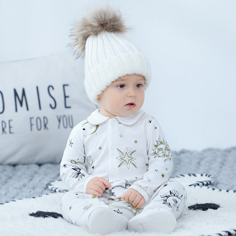 Soft Cotton Baby Romper – Cozy Seasonal Jumpsuit for Infants
