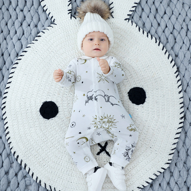 Soft Cotton Baby Romper – Cozy Seasonal Jumpsuit for Infants
