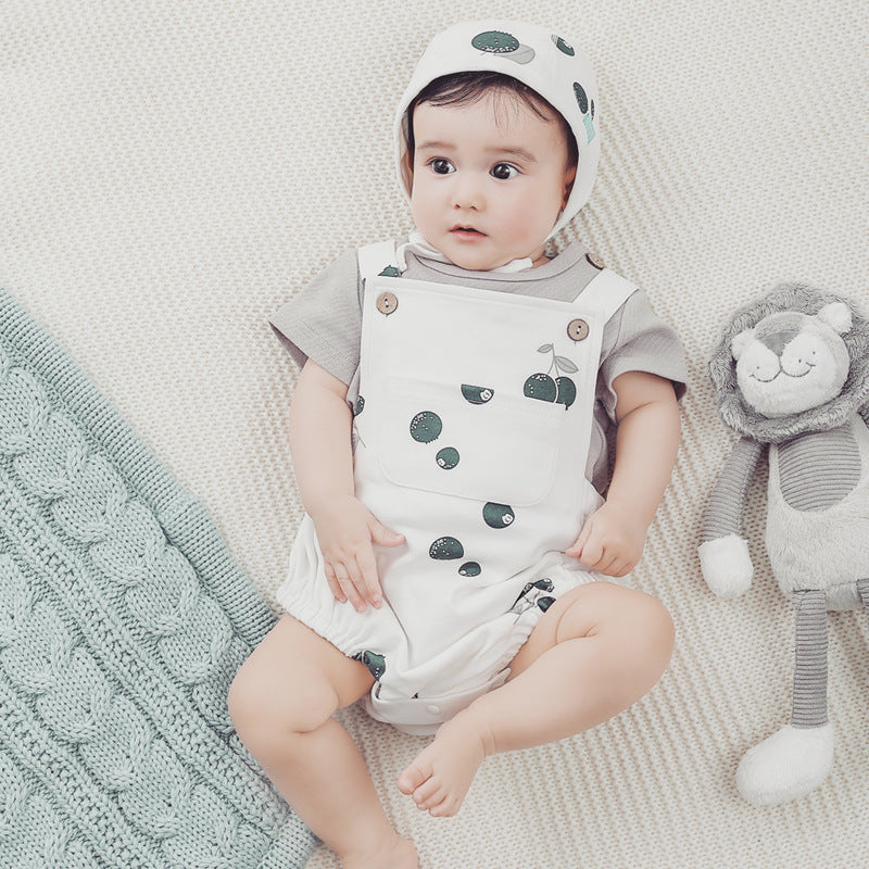 Soft Cotton Baby Romper with Straps