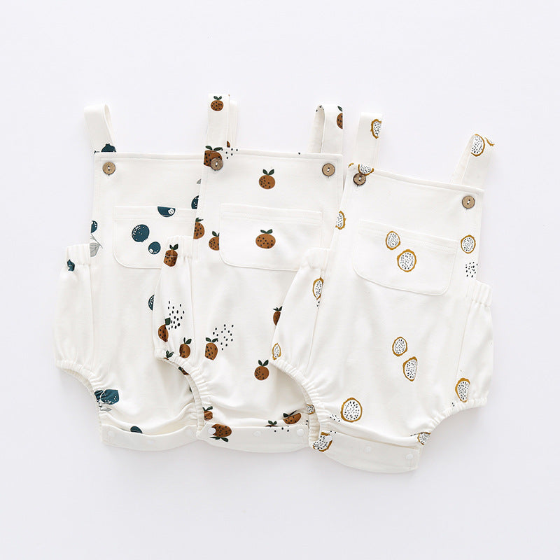 Soft Cotton Baby Romper with Straps