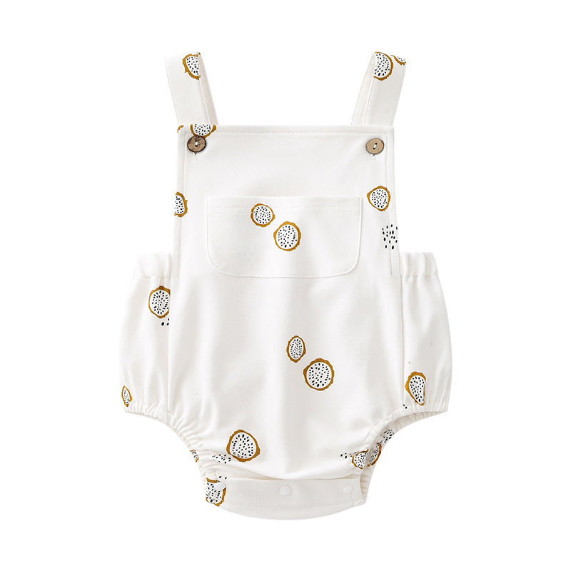 Soft Cotton Baby Romper with Straps