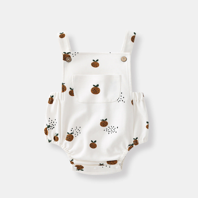 Soft Cotton Baby Romper with Straps