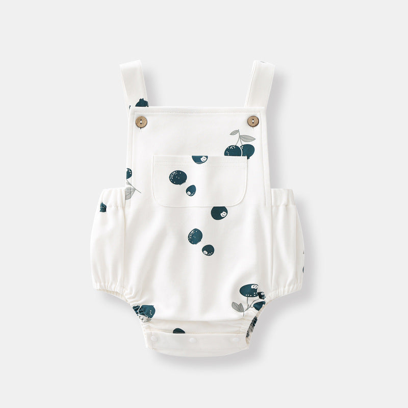 Soft Cotton Baby Romper with Straps