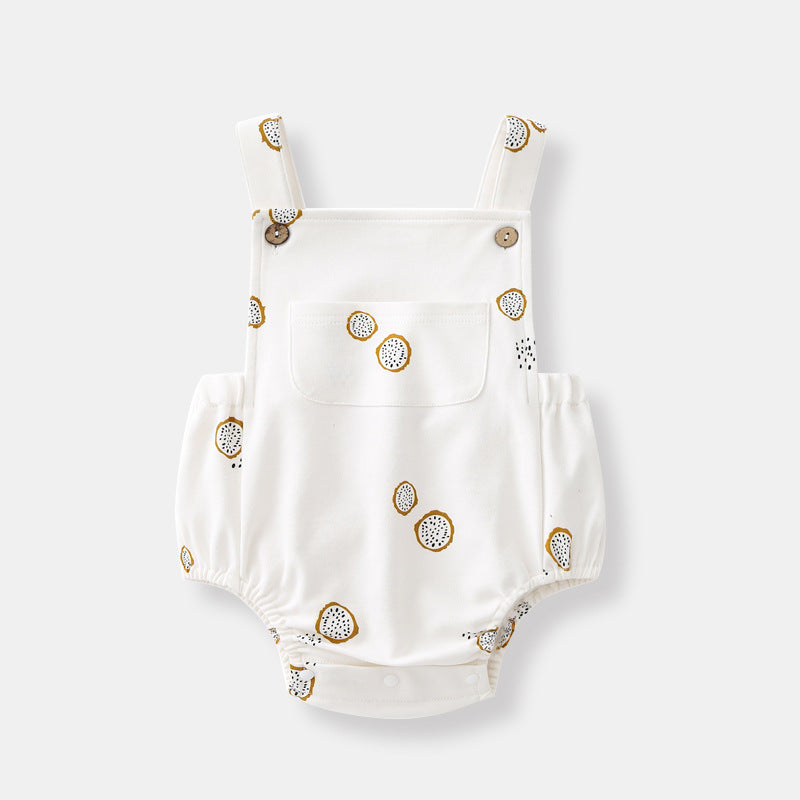 Soft Cotton Baby Romper with Straps