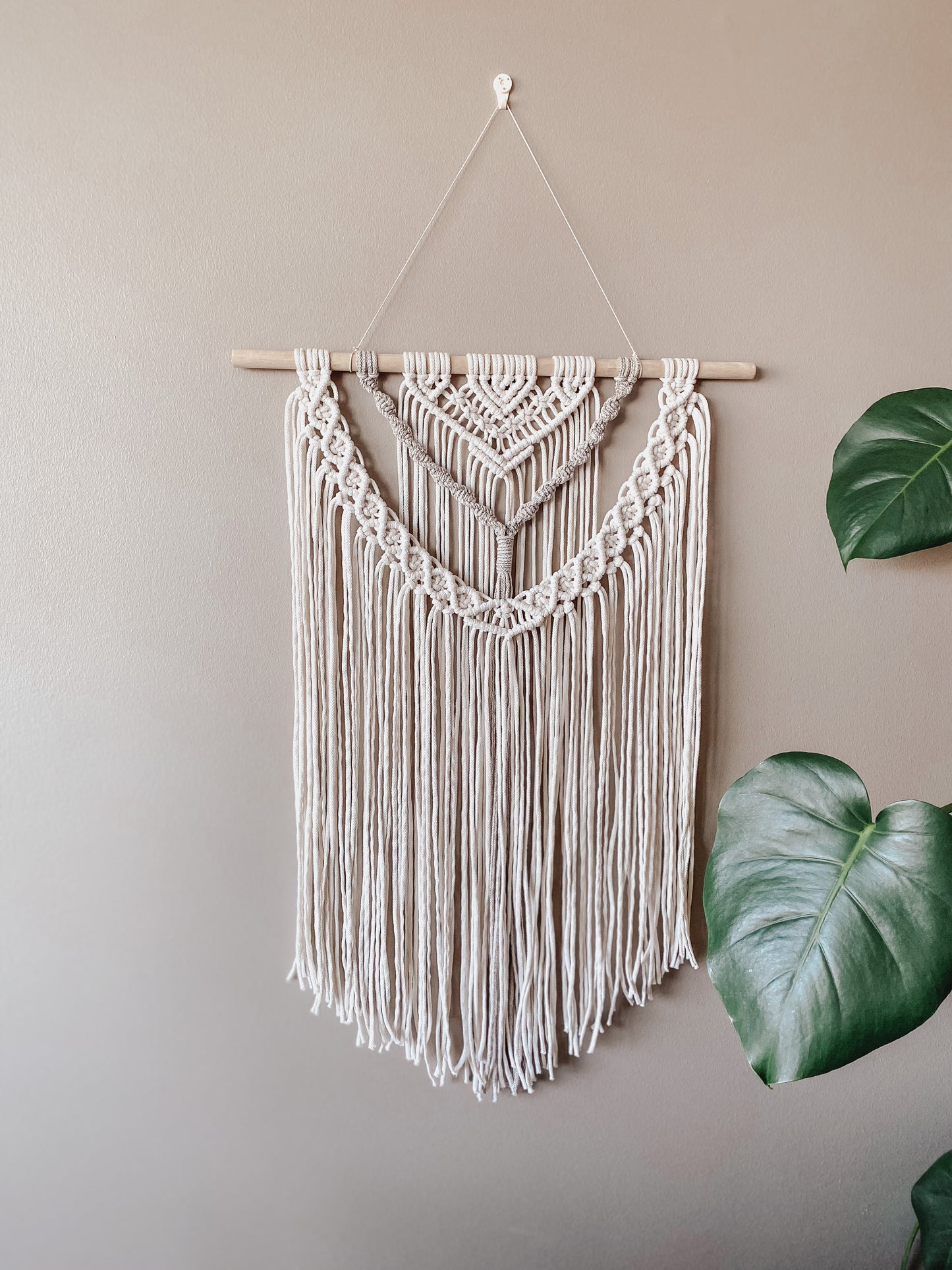 Macrame earth wall hanging