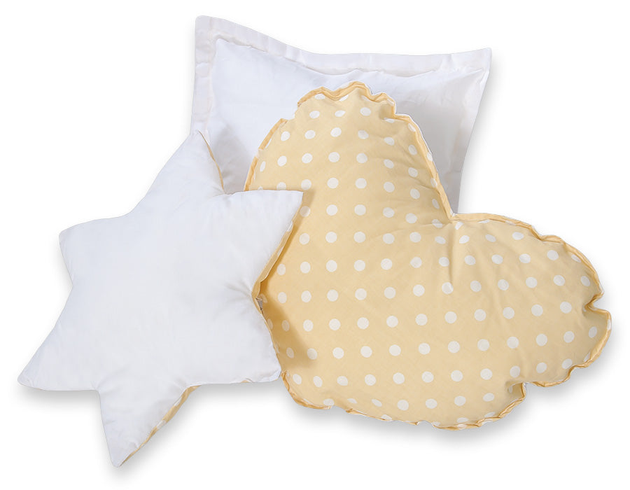 3pcs pillow set - Bright dots on beige