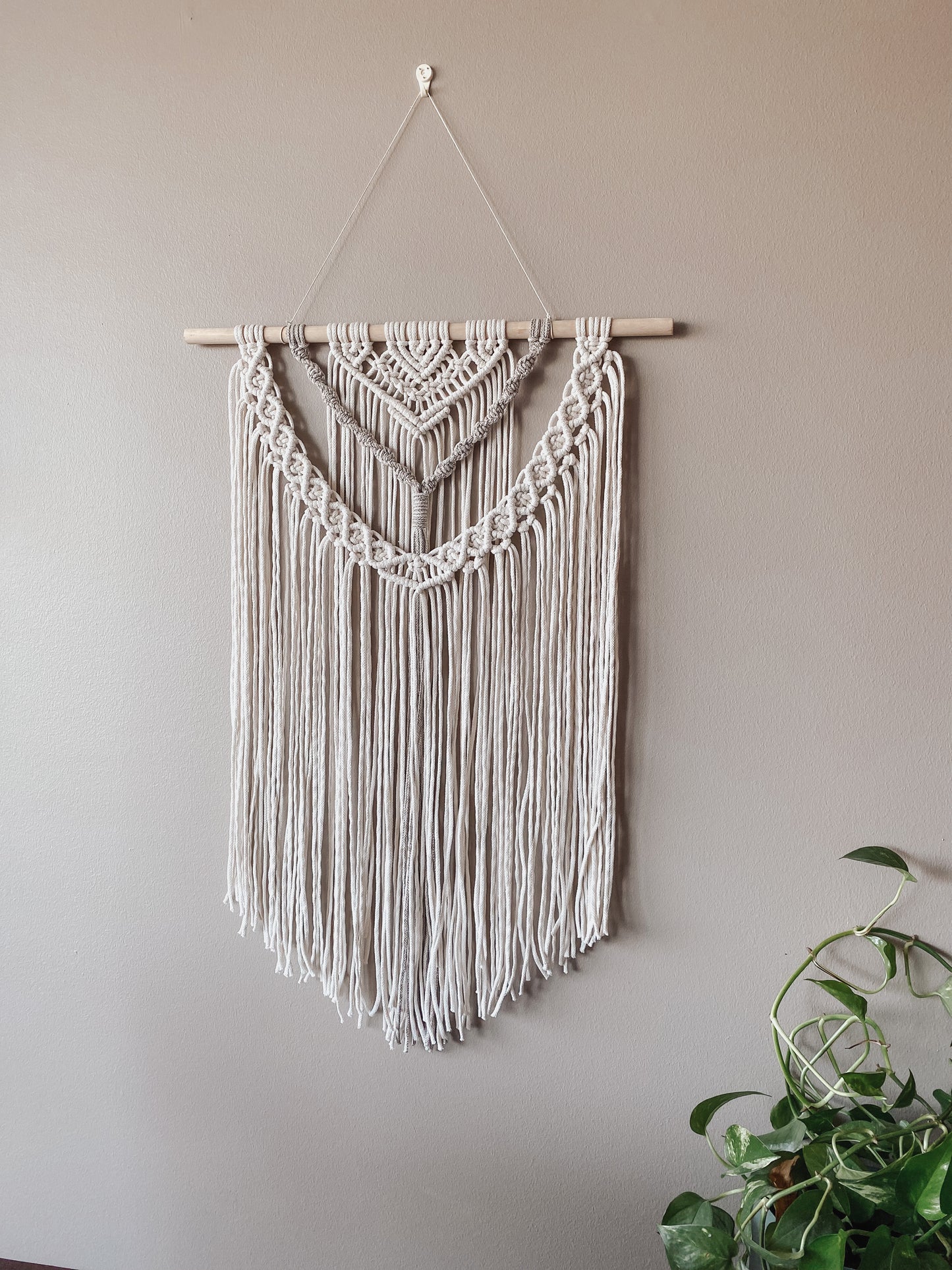 Macrame earth wall hanging