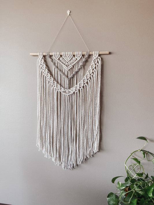 Macrame earth wall hanging