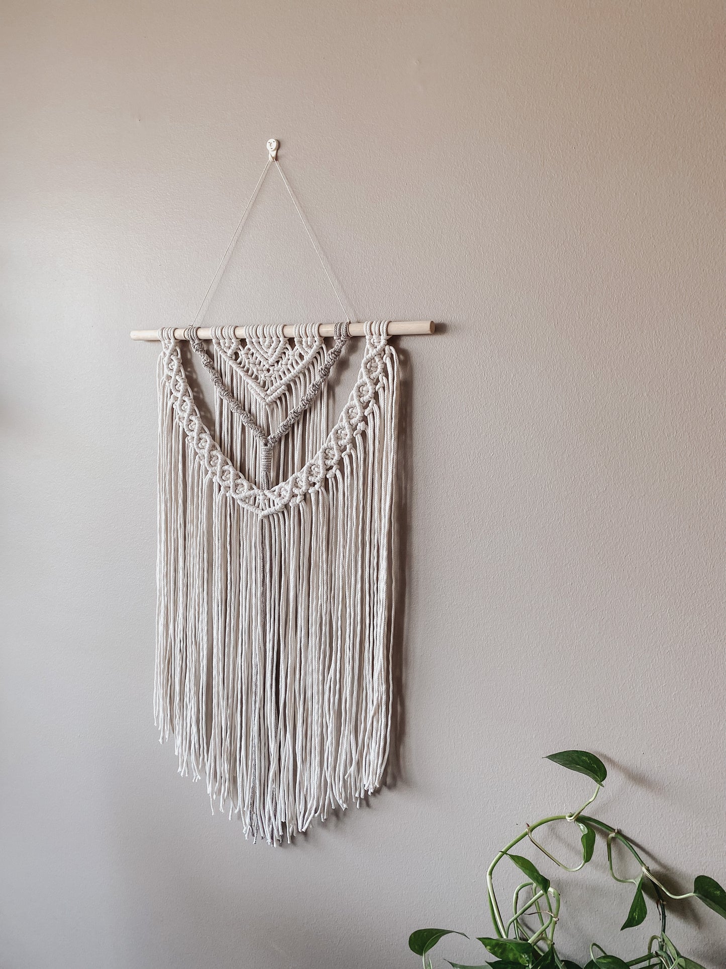 Macrame earth wall hanging