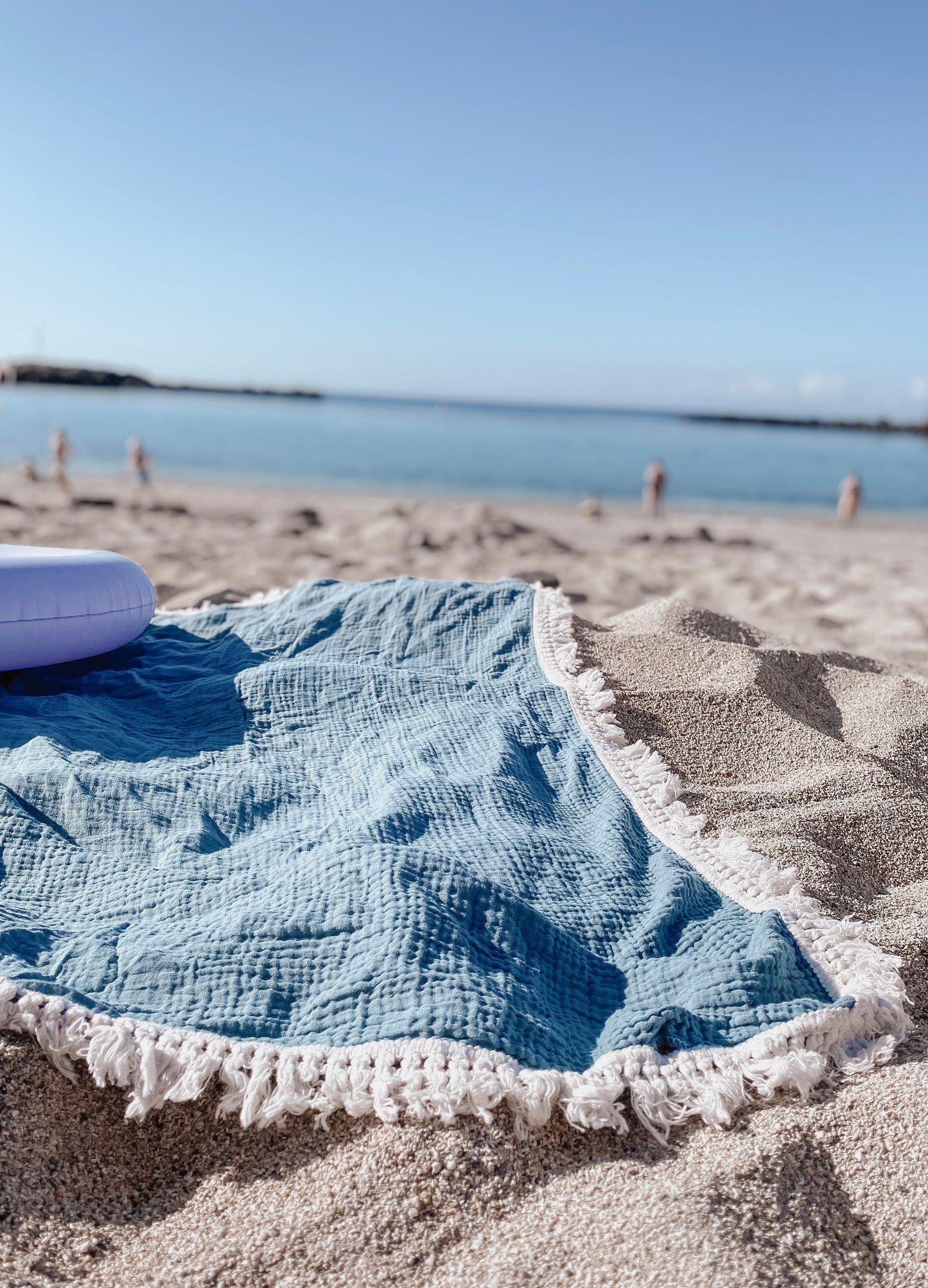 Muslin blanket blue