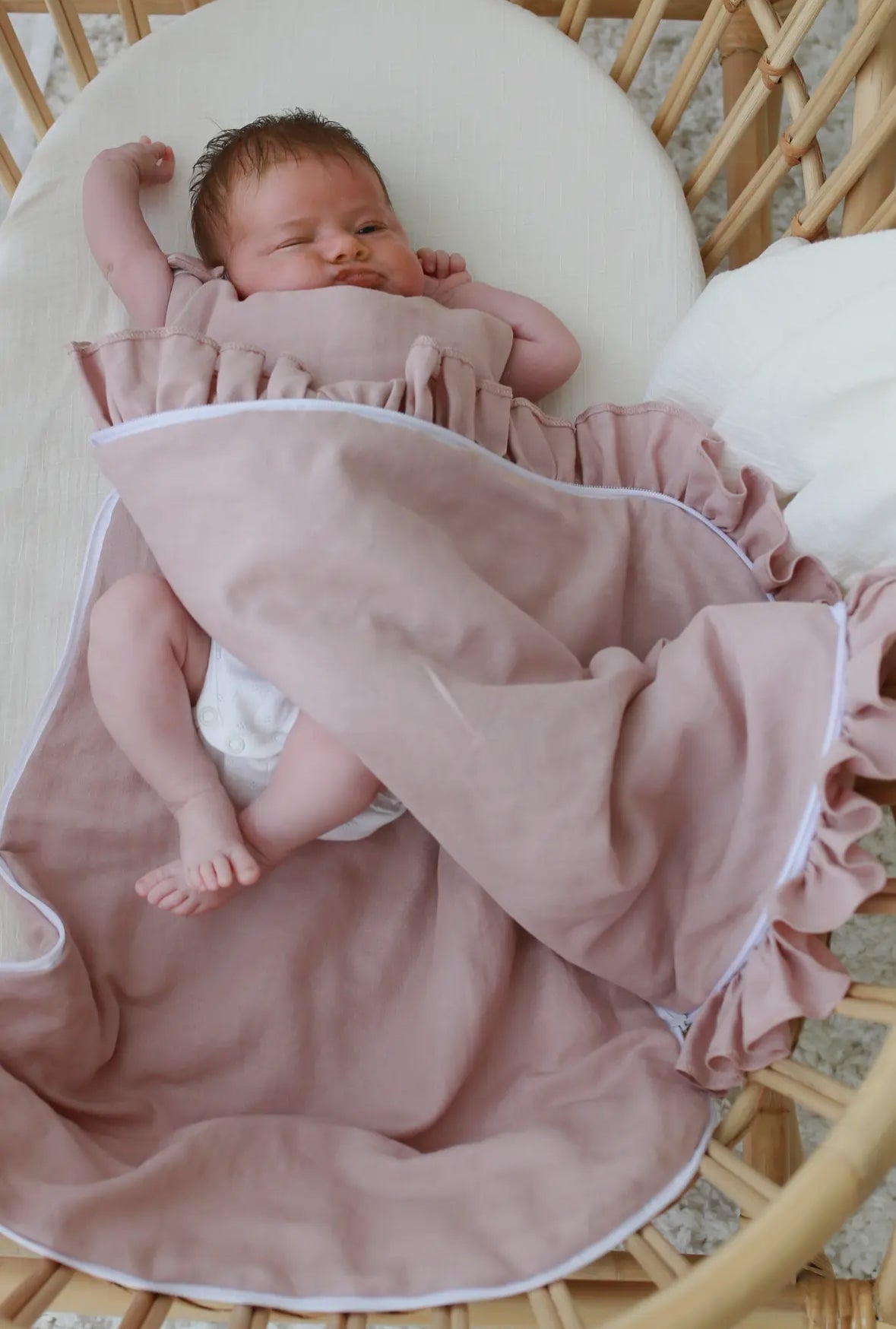 Linen baby sleeping bag