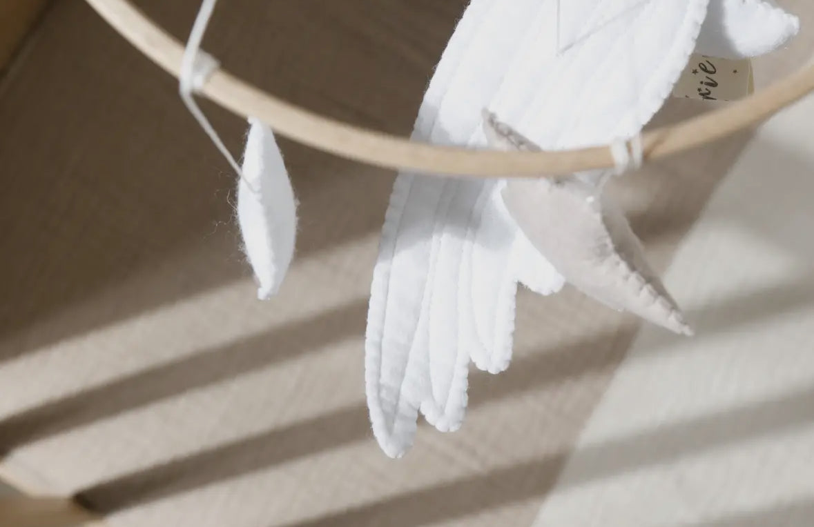 Swan baby mobile