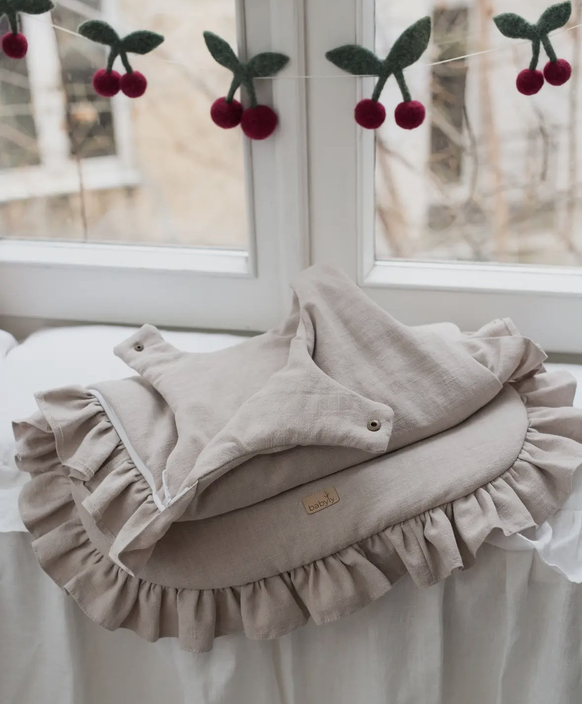 Linen baby sleeping bag