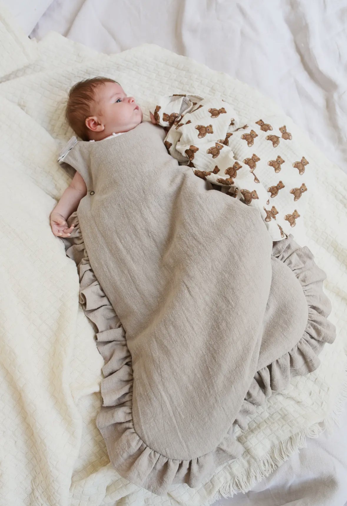 Linen baby sleeping bag
