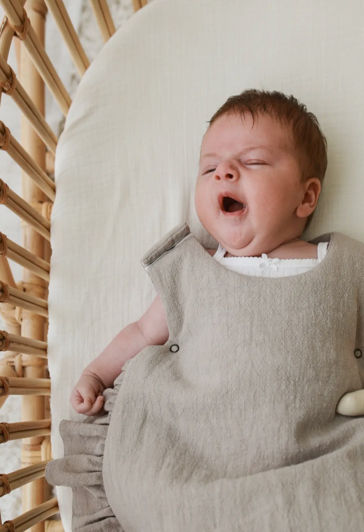 Linen baby sleeping bag