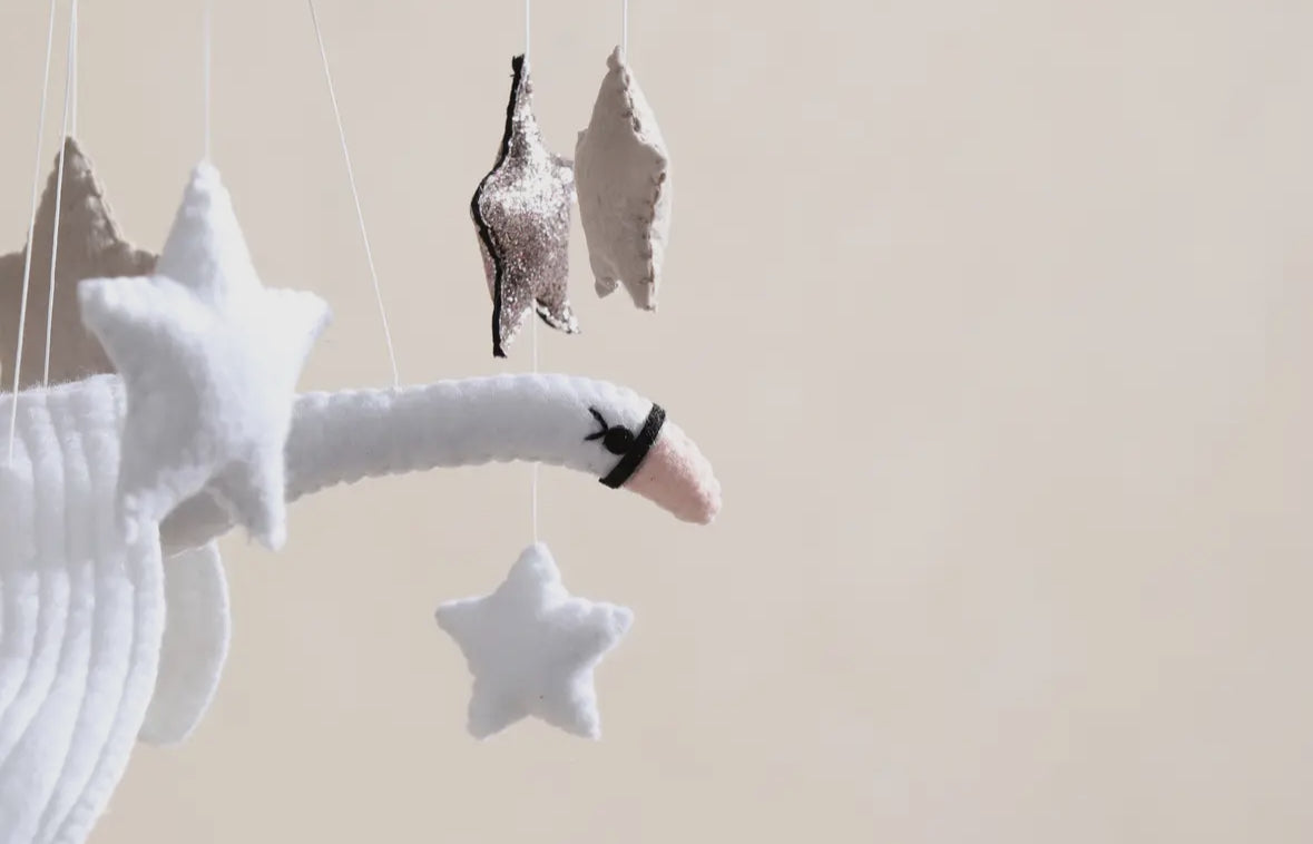 Swan baby mobile