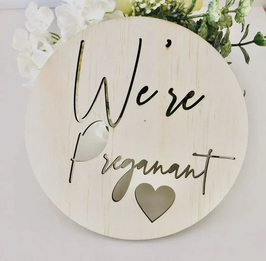 We are pregnant birth announcement