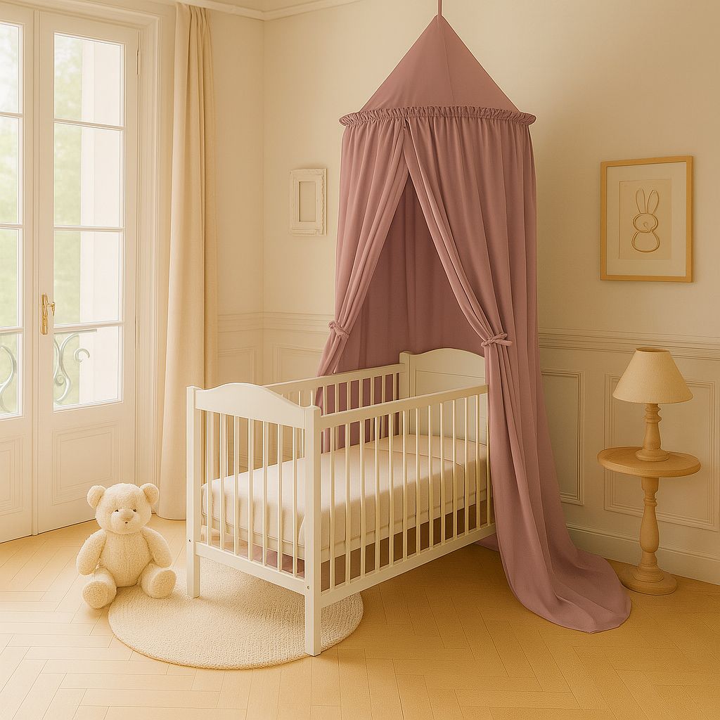 Hanging cotton canopy for children's room  - pastel violet