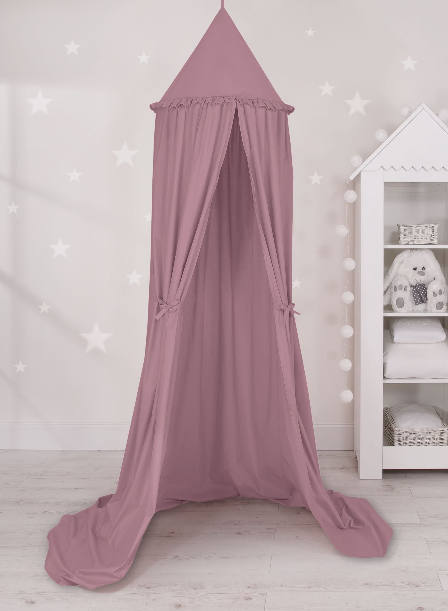 Hanging cotton canopy for children's room  - pastel violet