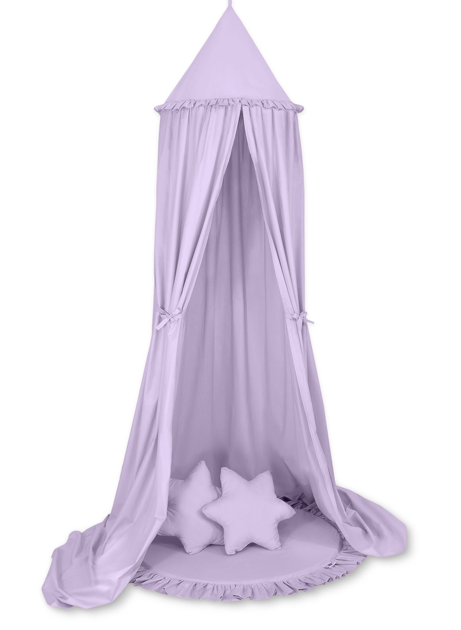 Hanging cotton canopy for children's room  - lila
