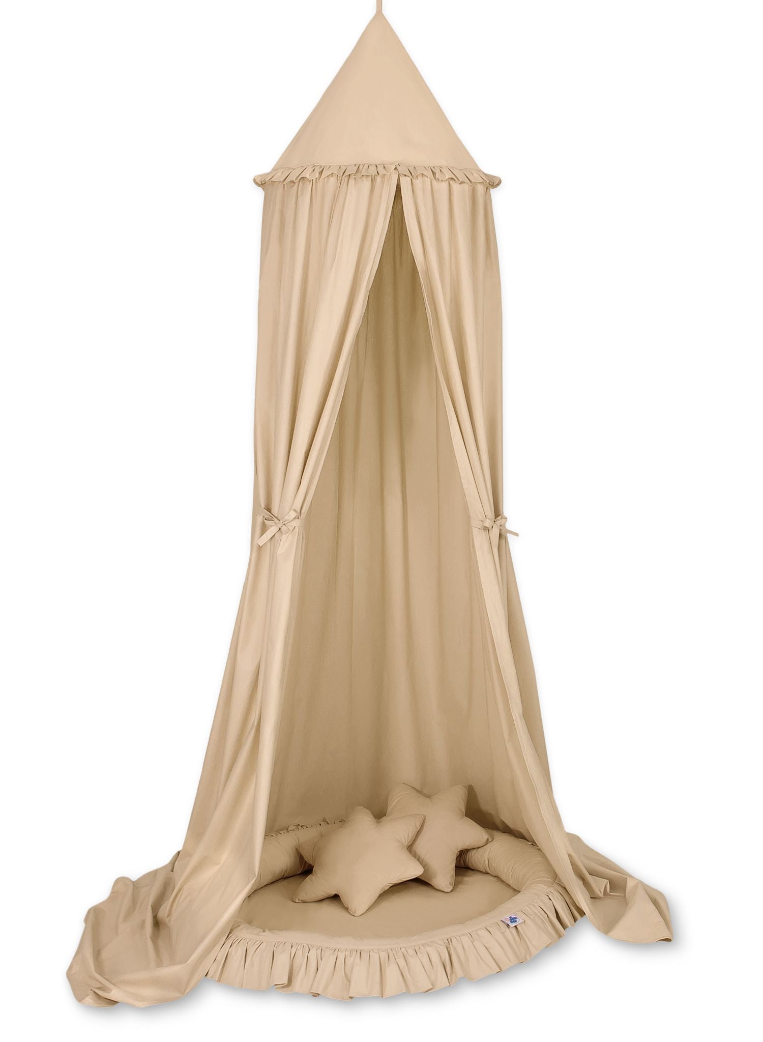 Nest with flounce - beige
