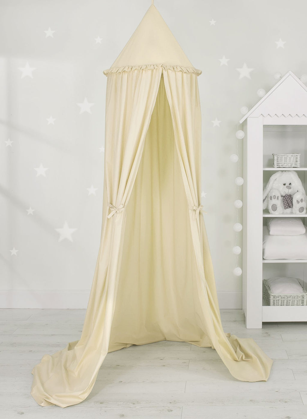 Hanging cotton canopy for children's room  - cream