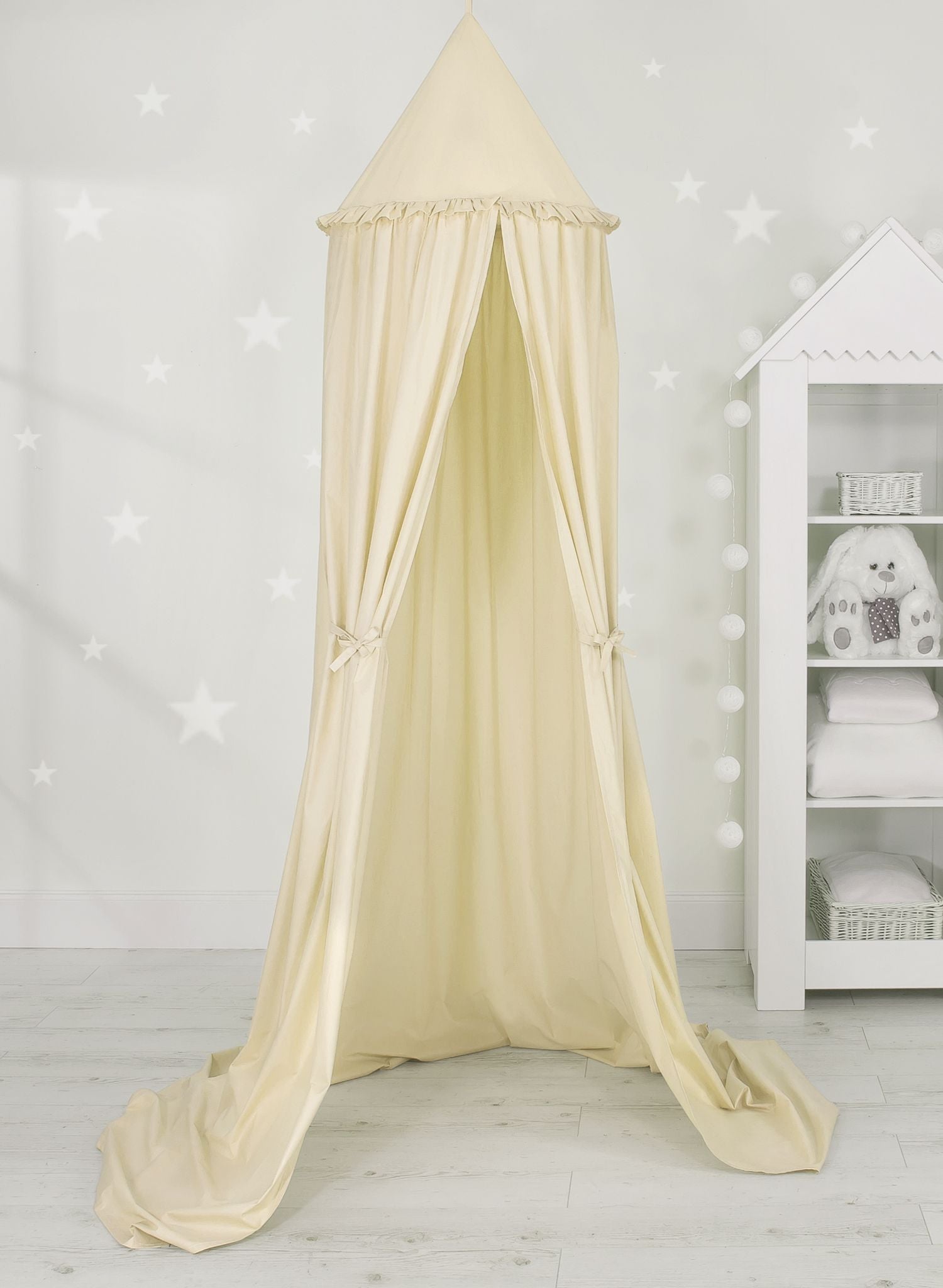 Hanging cotton canopy for children's room  - cream