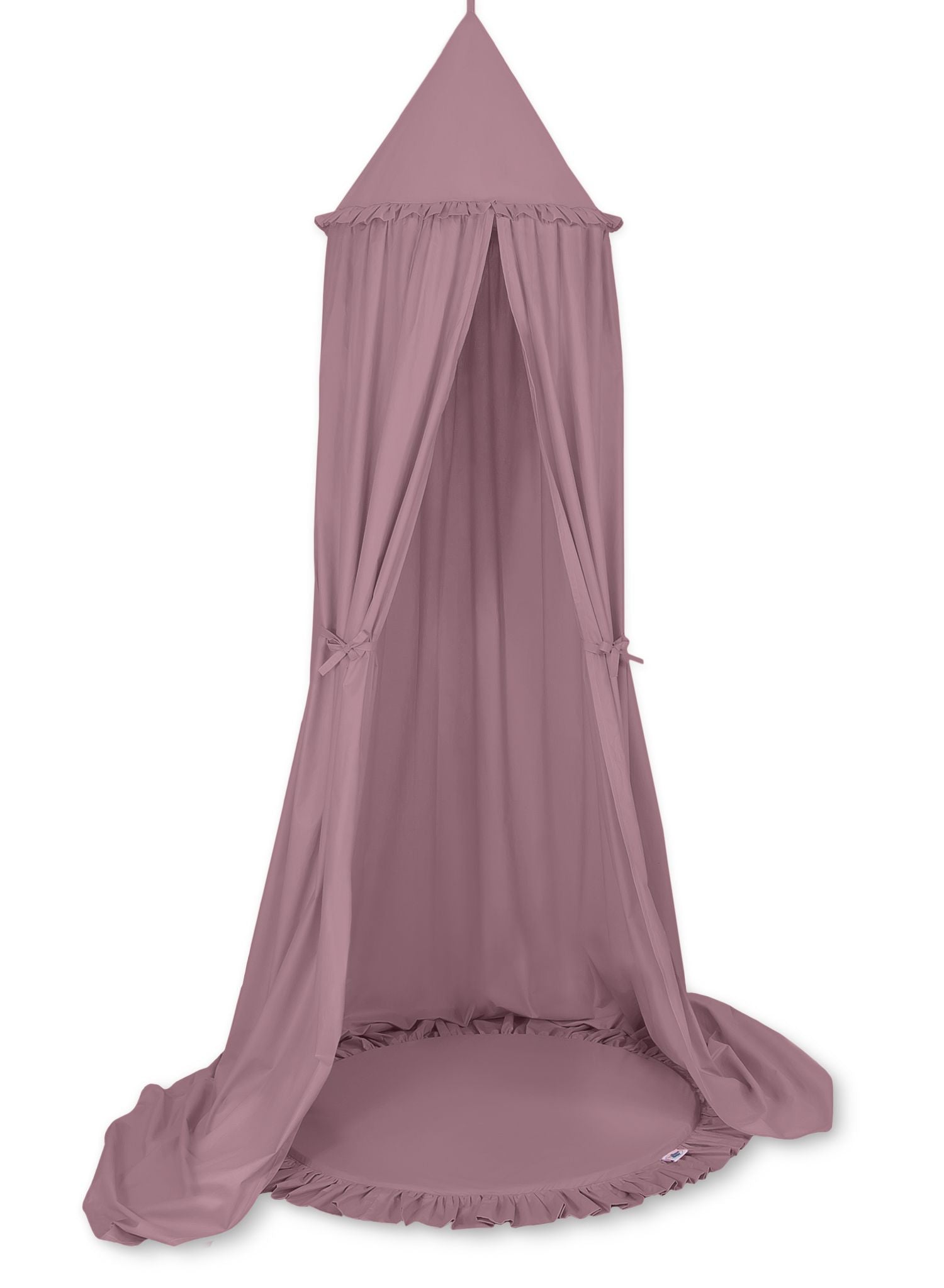 Set: Hanging baldachin for children's room cotton + Floor play mat- pastel violet
