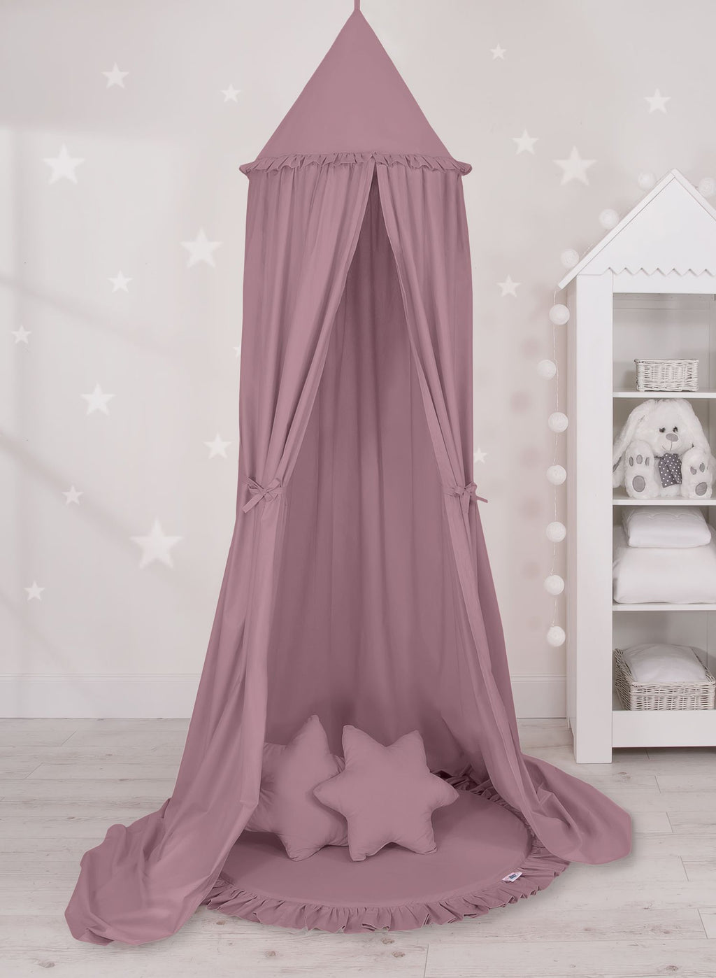 Hanging cotton canopy for children's room  - pastel violet