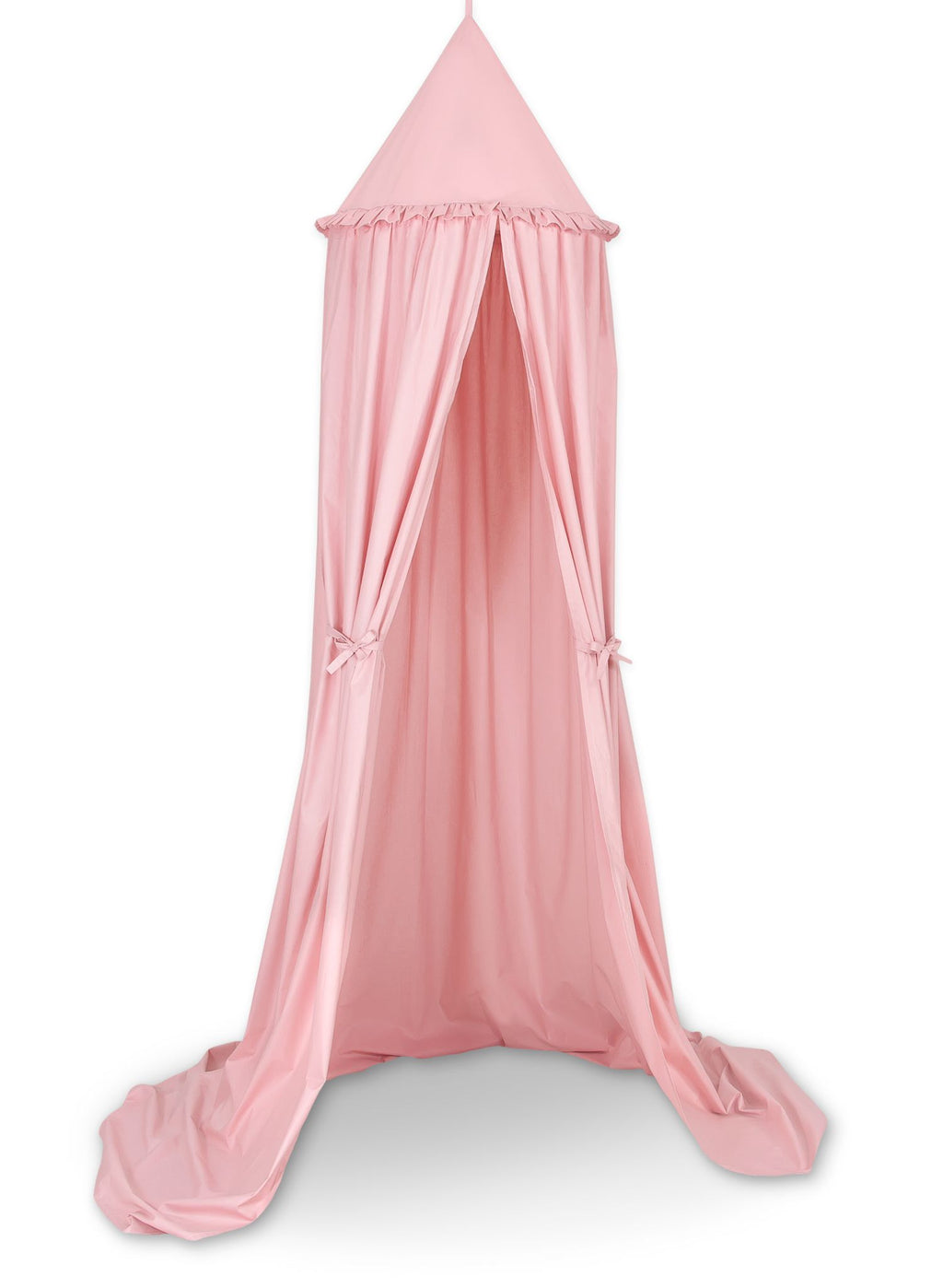 Hanging cotton canopy for children's room - pastel pink